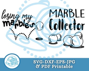 Losing My Marbles / Marble Collector T-shirt Design SVG for Matching Family Shirts, Parent and Child Cricut Projects Christmas Gift Ideas