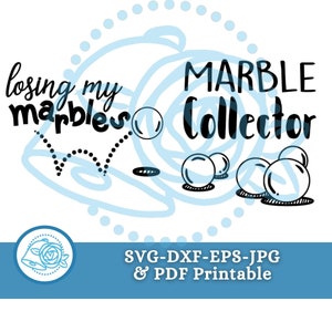 Design de camiseta SVG "Losing My Marbles" / "Marble Collector" para camisetas combinando para a família, projetos Cricut para pais e filhos, ideias para presentes de Natal