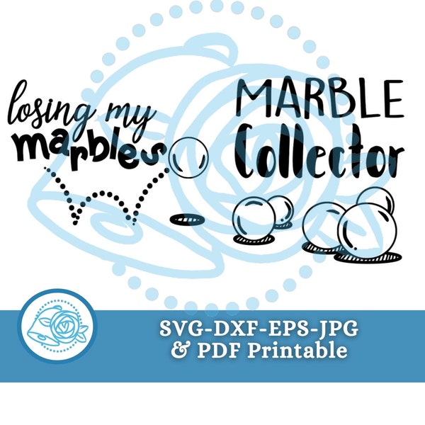 Losing My Marbles / Marble Collector T-shirt Design SVG for Matching Family Shirts, Parent and Child Cricut Projects Christmas Gift Ideas