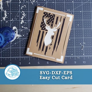Wydrukuj i wytnij plik Cricut Greeting Card, prezent dla myśliwych i ojców, flaga amerykańska SVG, Walentynki, Dzień Ojca, Rocznica