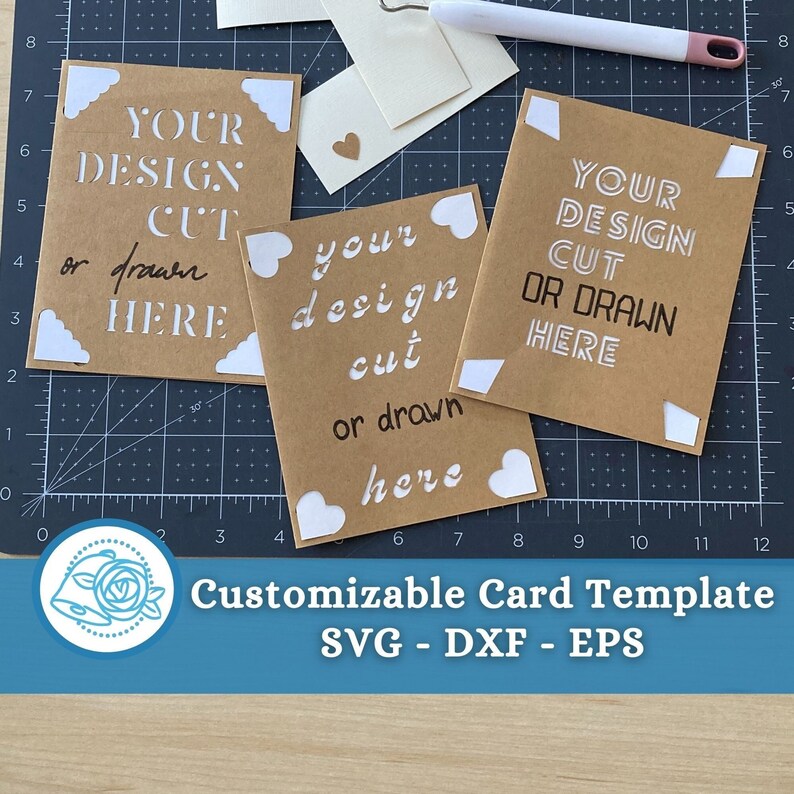 Cricut Joy Cut Card Template Insert Card Corner Cuts DIY Etsy