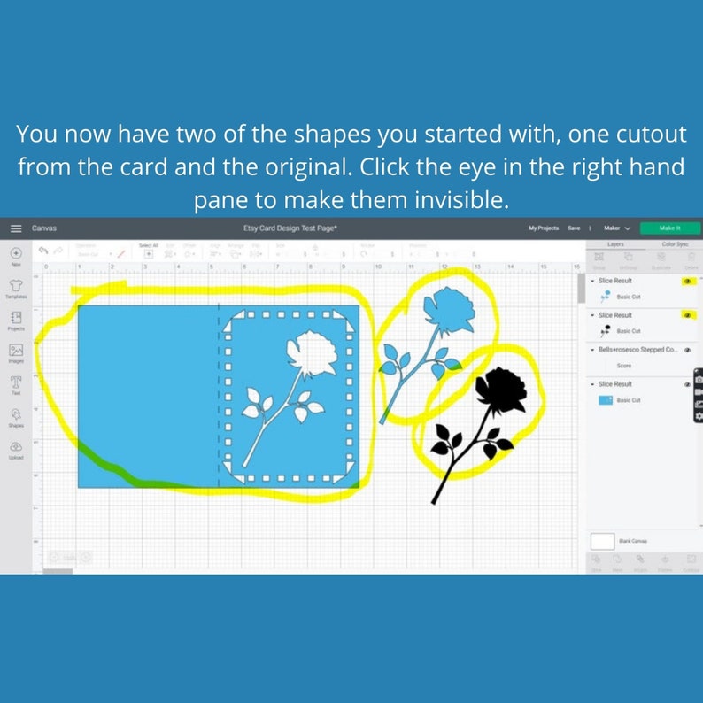 Cricut Joy Cut Card Template Insert Card Corner Cuts DIY Etsy