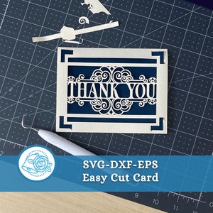 Cricut Joy Card Bedankt verfraaid SVG-ontwerpbestand, verjaardagsbedankkaart, bruiloft bedankje, bloemendetail waardering/dankbaarheidskaart