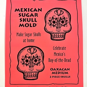 Molde de Calavera de Azúcar Oaxaca - Mediano - MOLDE DE 2 PIEZAS