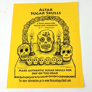 Molde de Calavera de Azúcar de Altar - Mediano