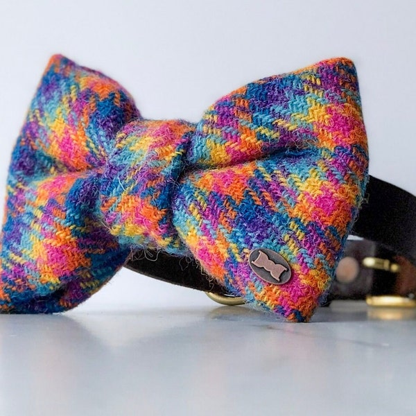 Rainbow Tandy Harris Tweed Bow Tie