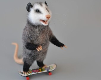 realistic stuffed opossum
