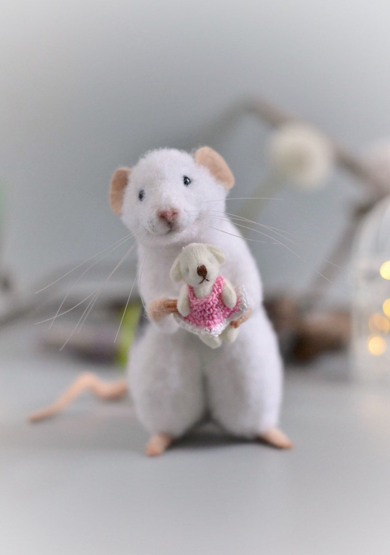 Realistic Rat Needle Felted Mouse Needle Felt Animals Wool Etsy