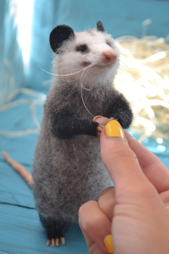 Needle Felted Possum MADE TO ORDER Felt Animals Felted Mouse - Etsy