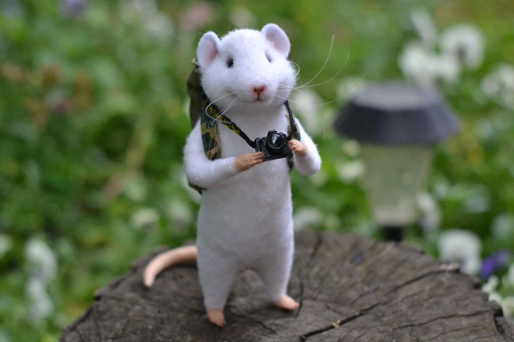 Gefilzte Maus made TO ORDER Nadel Filz Mäuse weiße Maus | Etsy