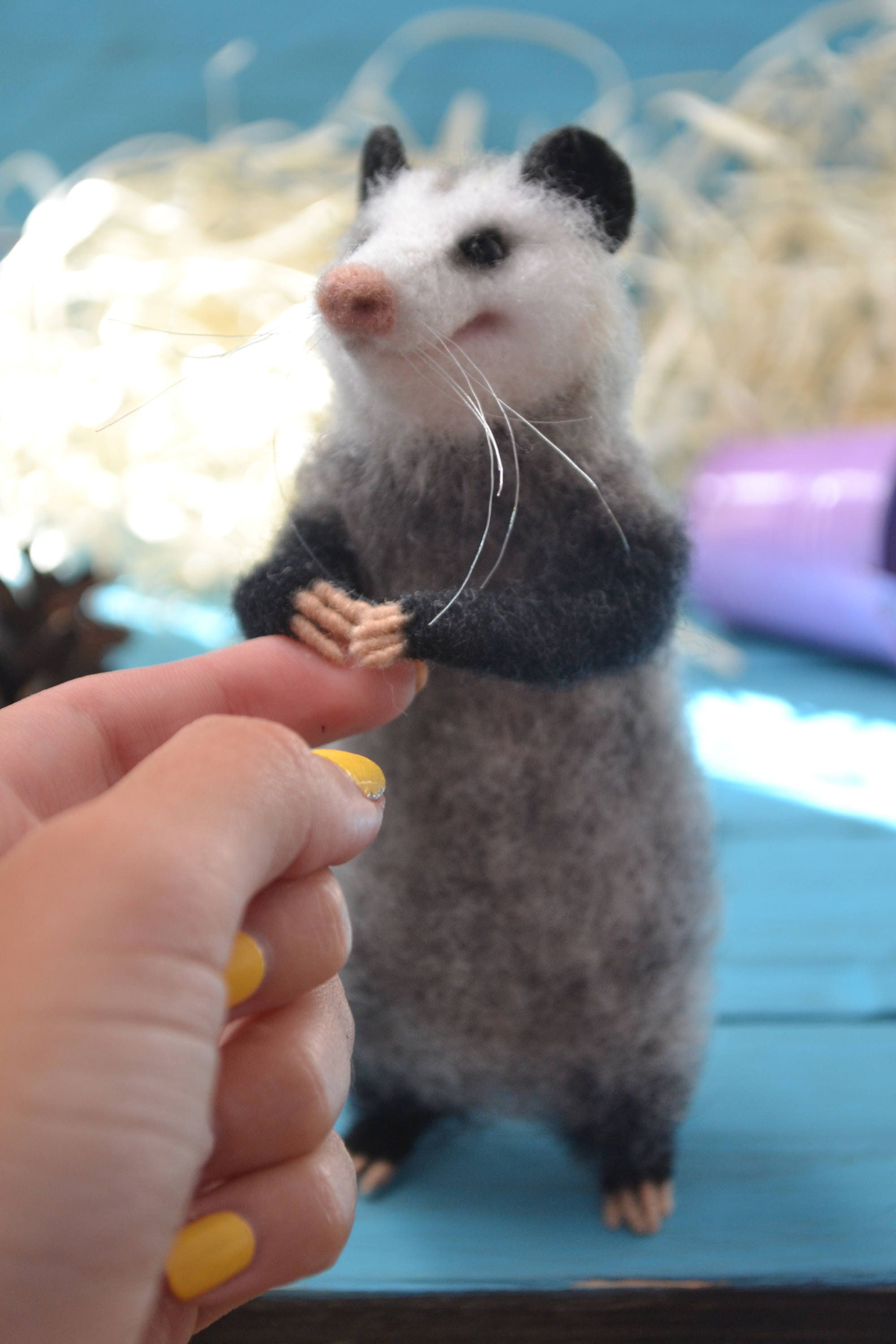 Needle Felted Possum MADE TO ORDER Felt Animals Felted Mouse Etsy UK