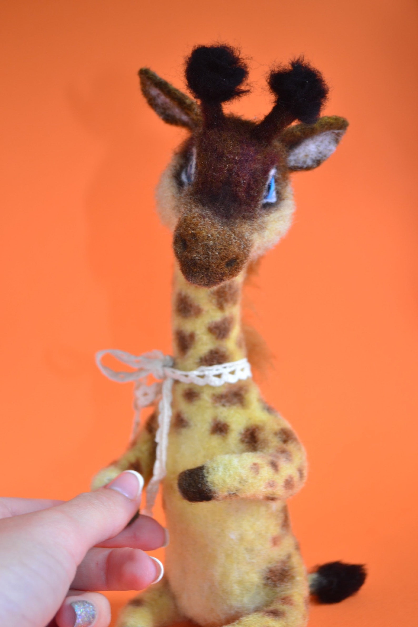 Needle Felted Giraffe MADE TO ORDER Needle Felt Animals Wool Etsy