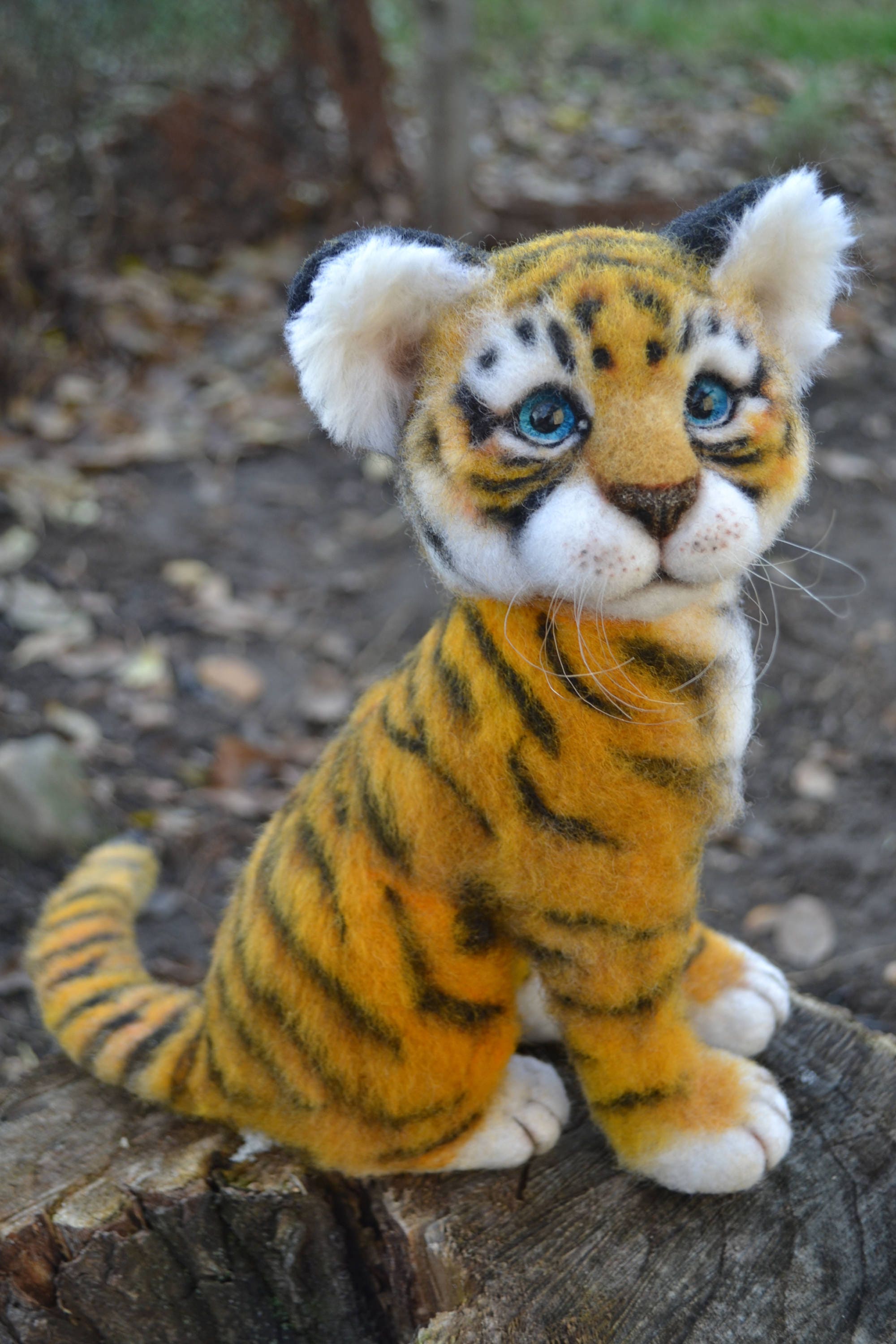 Needle felted tiger cub MADE TO ORDER Felted animals Bengal Etsy