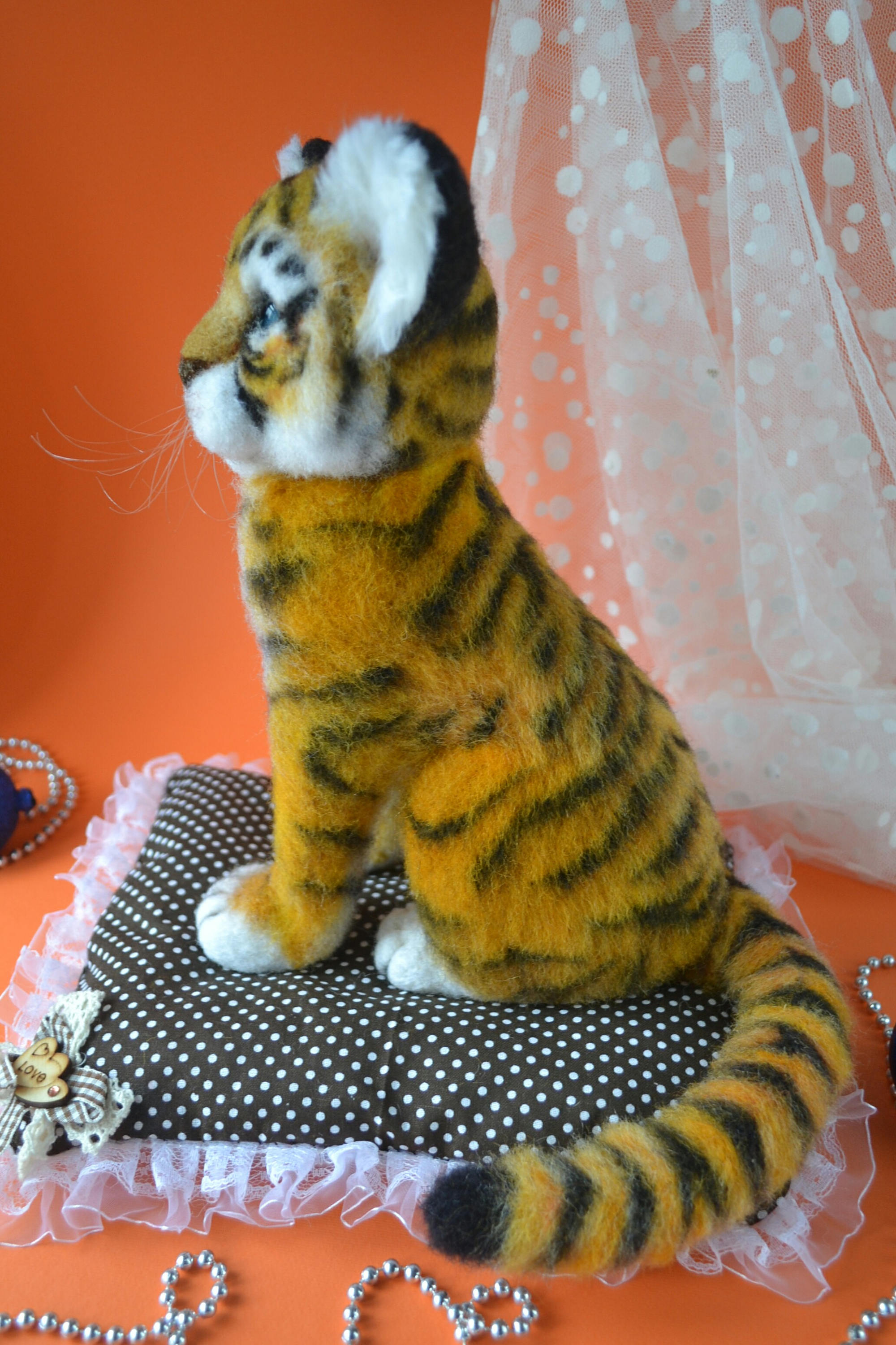 Needle felted tiger cub MADE TO ORDER Felted animals Bengal Etsy