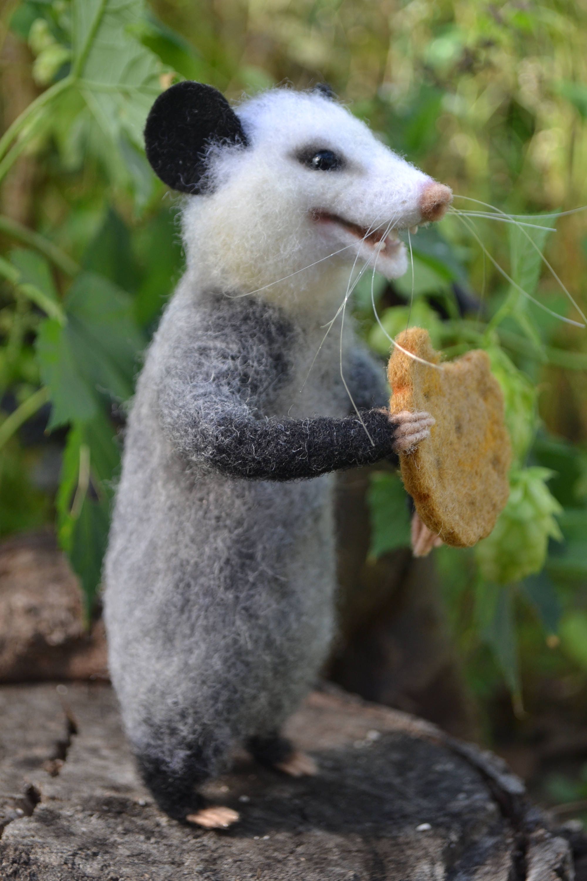 Felted possum Needle Felt opossum realistic Felted miniatura Etsy