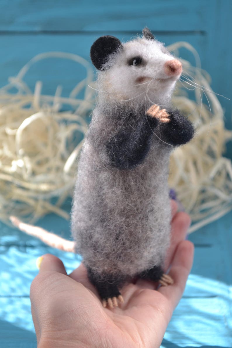 Needle Felted Possum MADE TO ORDER Felt Animals Felted Mouse Etsy