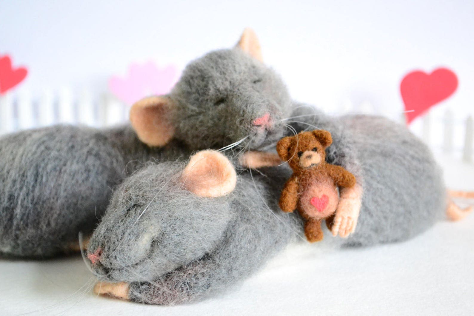 Needle felted mouse MADE TO ORDER Love mice Felted animal Wool Etsy