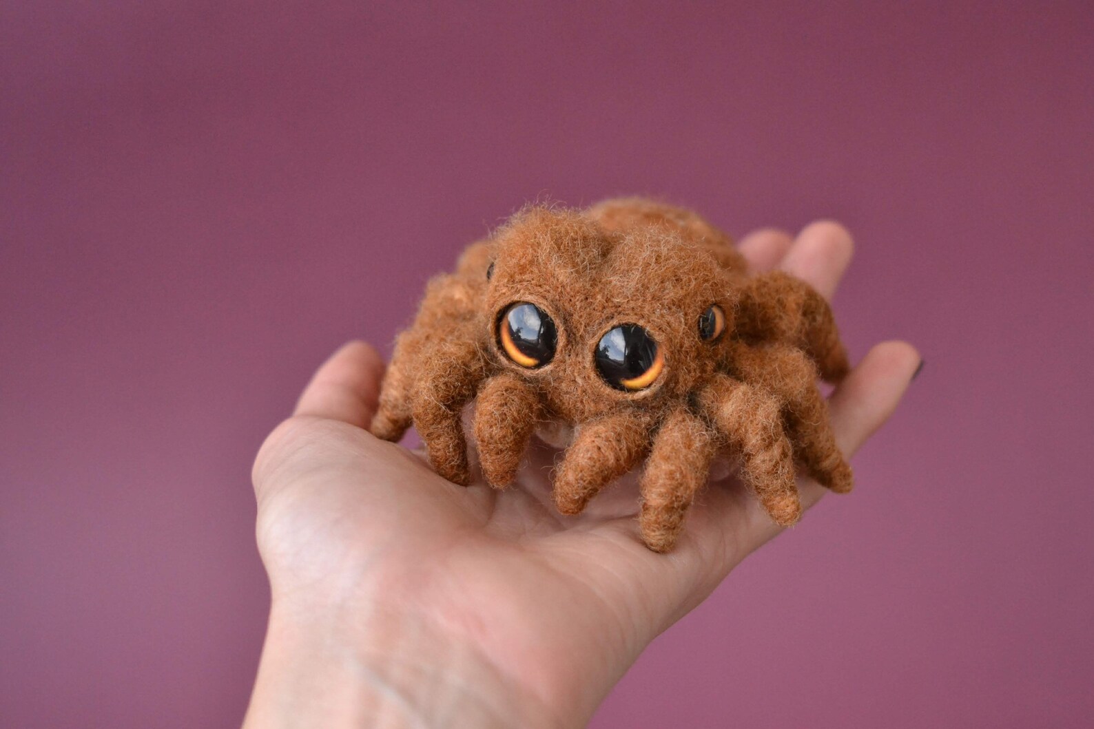 Felted Spider MADE TO ORDER Jumping Spider Toy Needle Felted Etsy