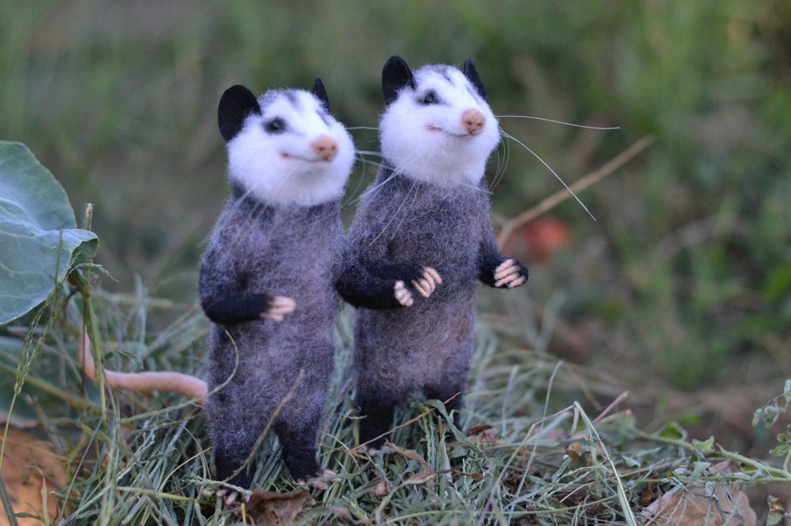 Needle Felted Possum MADE TO ORDER Felt Animals Felted Mouse Etsy UK