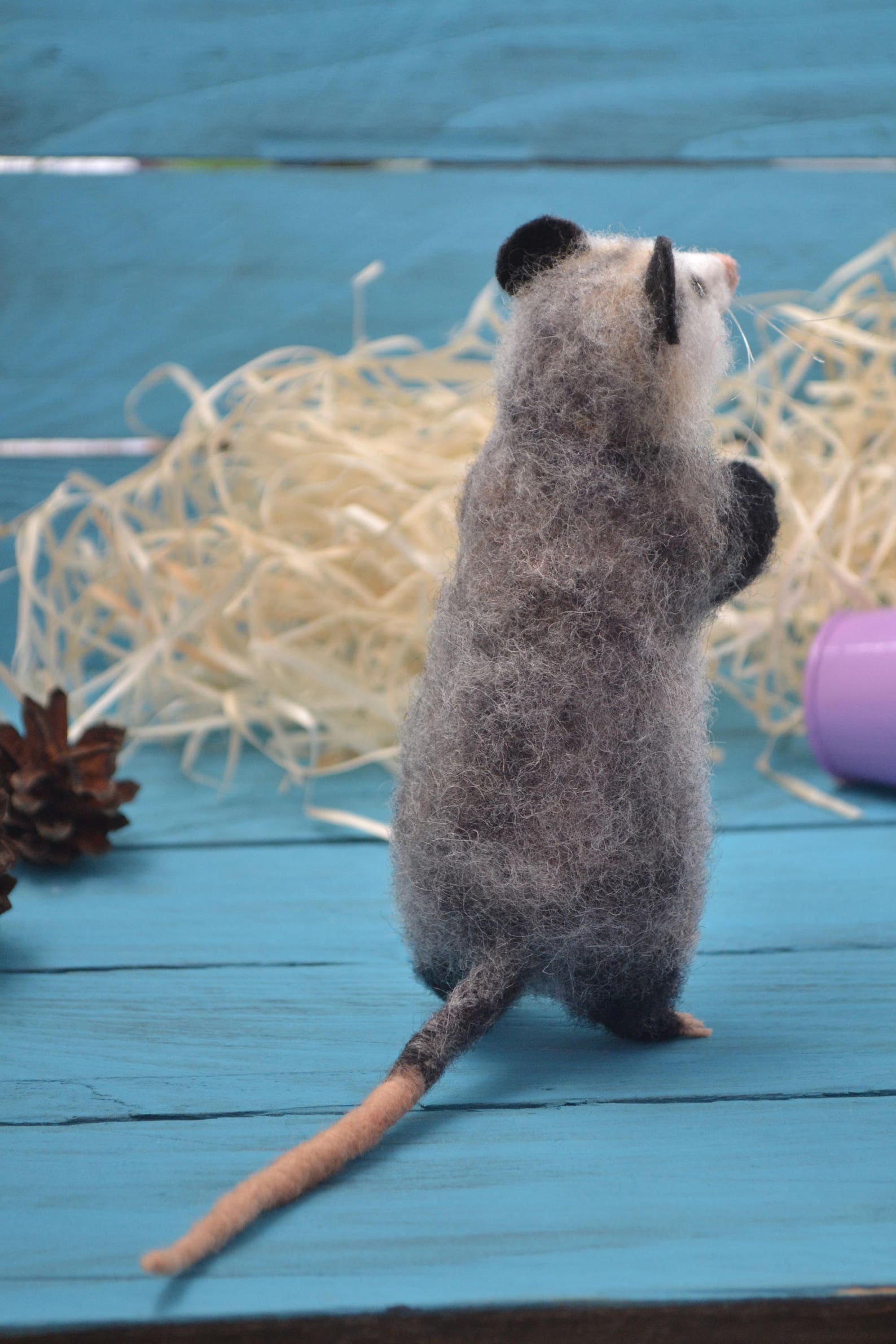 Needle Felted Possum MADE TO ORDER Felt Animals Felted Mouse Etsy