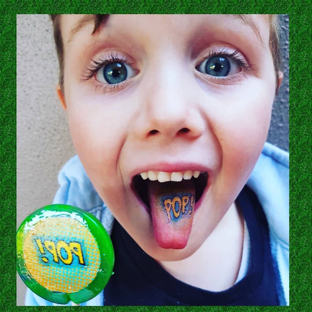 Tongue Tattoo Lollipops. Packs of 12, 24 or 35. Your Choice of Colour ...