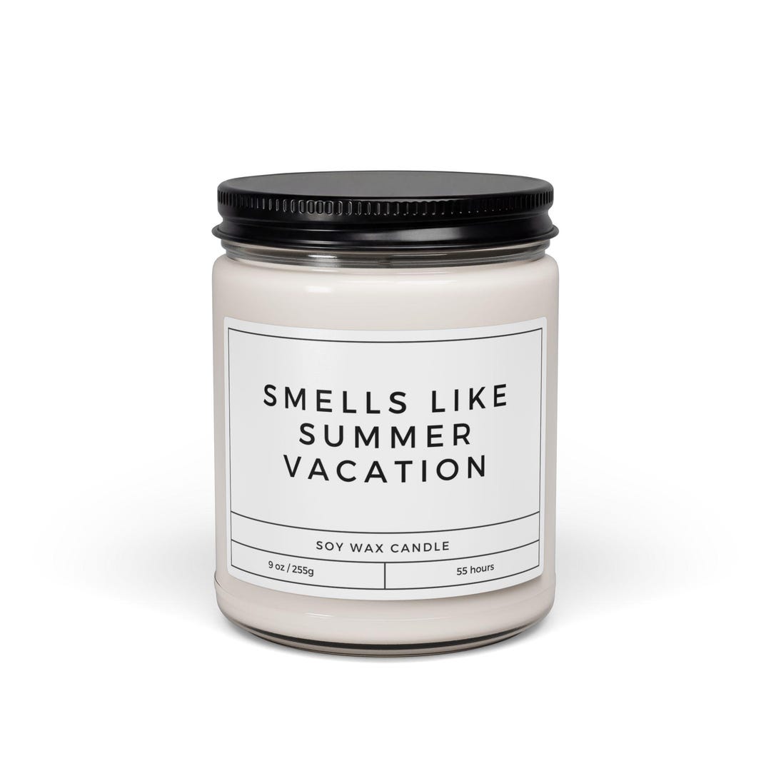 Smells Like Summer Vacation Candle, Soy Jar Candle | 9oz - Etsy