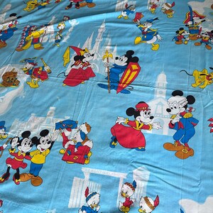 Disney, Bedding, Disney Vtg 8s 90s Classic Mickey Mouse Full Sheet  Wamsutta Set 4 Pc Red Nos Usa