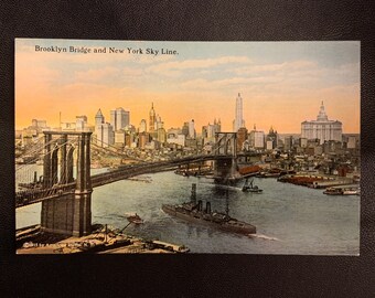Vintage New York Firefighters Brooklyn Postcard 1905 Navy Yard History
