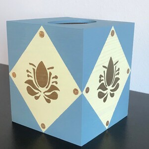 Handmade Mandala Wooden Tissue Box Cover: Boho Decor