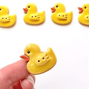 Duckling decorative handmade ceramic button