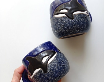 Orca handmade ceramic mug