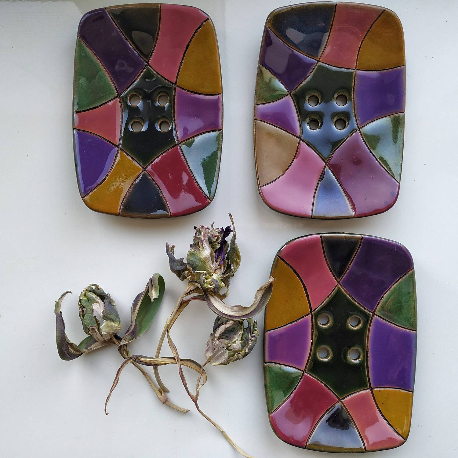 Handmade Ceramic Soap Dish Colorful Soap Dish Etsy