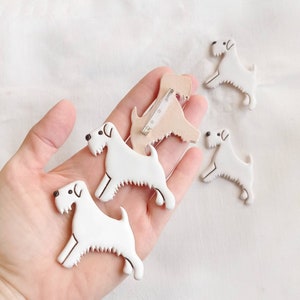 Broche Porte-Clés Schnauzer Miniature En Étain - Argenté Et Bronze, Dannyquest