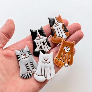 Handgemaakte kattenbroche