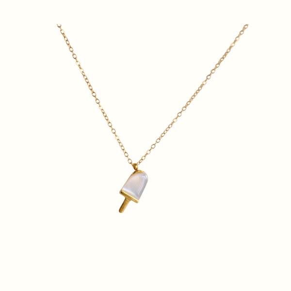Flat Chain Necklace in Strawberry Icecream