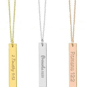 Personalized Bar Necklace Custom Name Graduation gift Women Name Necklace Name Plate Necklace Initial Necklace Gold Bar Necklace image 9