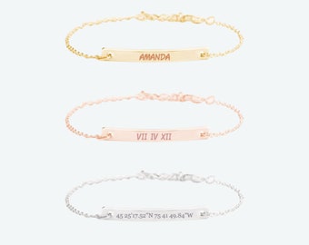 18K plated Personalized bracelet-Gift for Mom-Custom Name Bracelet- Engraved Bracelets For Women-Personalized bracelet