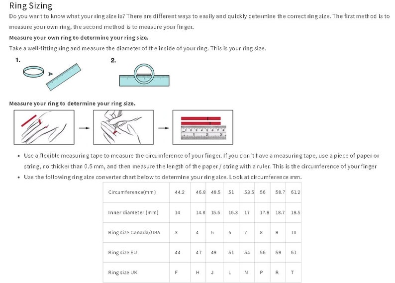 ring sizing - Pyrado jewelry store, Canada jewelry store