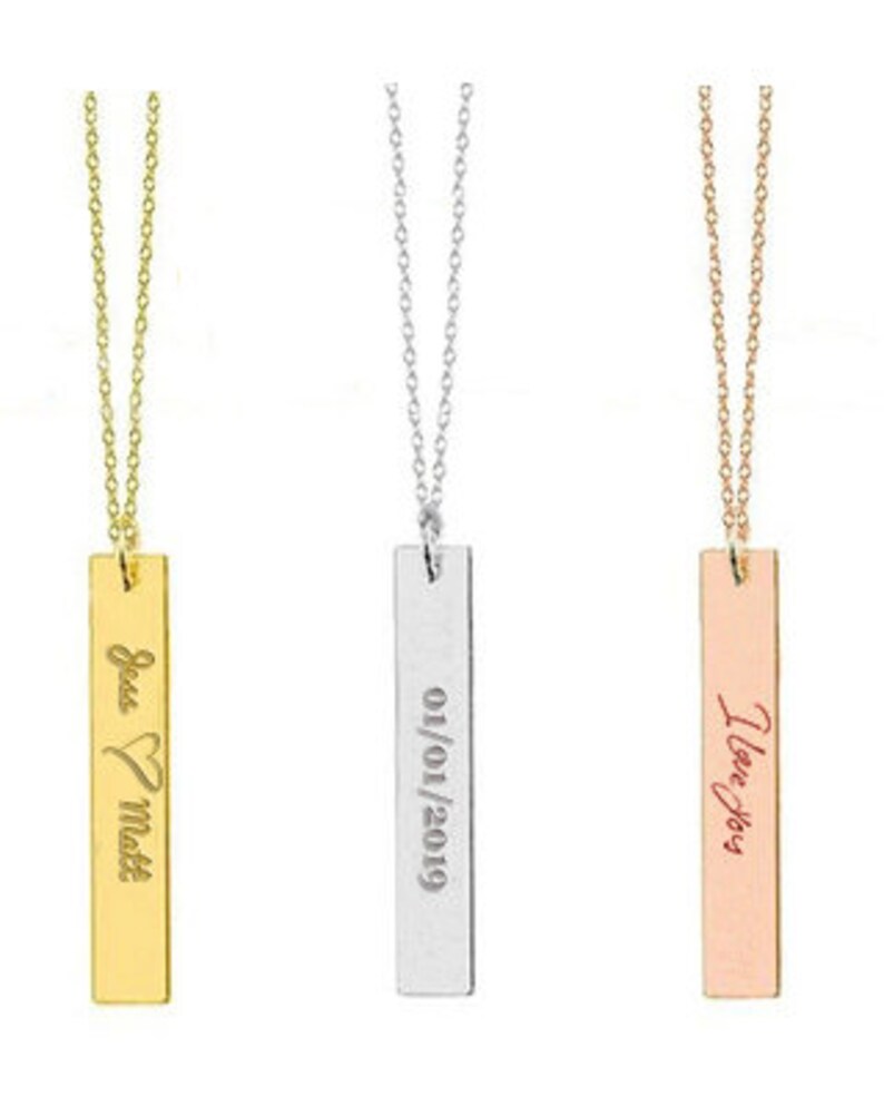 Name Personalized Bar Necklace Custom Name Graduation gift Women Name Necklace Name Plate Necklace Initial Necklace Gold Bar Necklace