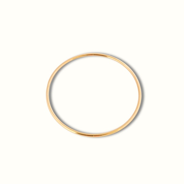 18k Classic Gold Bracelet, 18k Gold Hinged Bracelet, Simple Real Gold Bangle, 18k Hinged Bangle, 1.5 mm Bracelet ,  18k Bracelet,