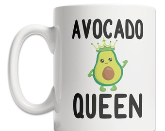 Avocado Queen Mug - Avocado Lover Mug - Avocado Grower Gift Idea - Cute Avocado Gift Mug -Funny Avocado Gift Idea - Fun Avocado Mug