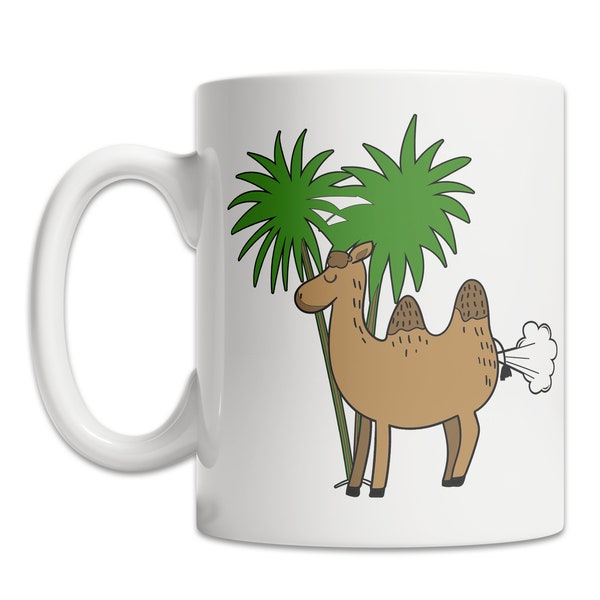 Farting Camel Mug - Cute Camel Mug - Camel Lover Gift Idea - Funny Camel Gift Mug - Camel Gag Gift - Funny Animal Farting Mug