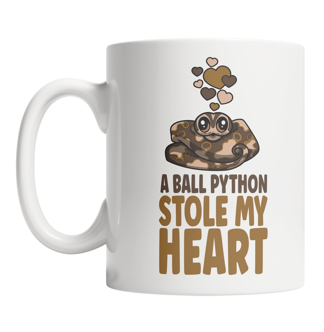 Cute Ball Python Mug - Ball Python Stole My Heart Mug - Ball Python ...