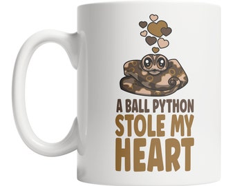 Cute Ball Python Mug - Ball Python Stole My Heart Mug - Ball Python Lover Mug - Ball Python Owner Gift - Snake Lover Mug - Pet Ball Python