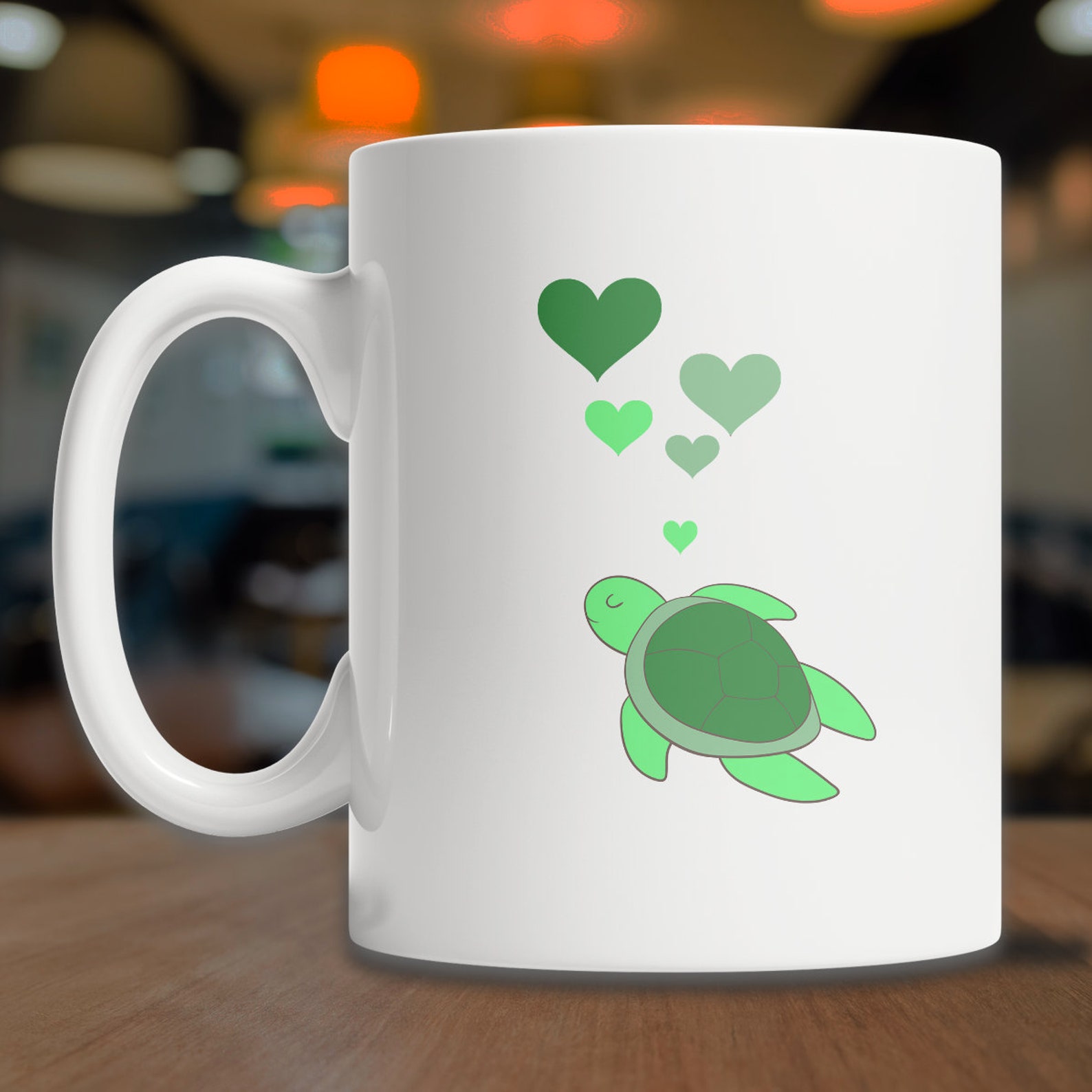 Sea Turtle Coffee Mug Love Turtles Mug Sea Turtle Lover Etsy
