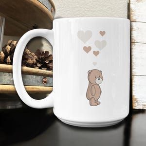 Cute Teddy Bear Coffee Mug, Bear Lover Gift image 9
