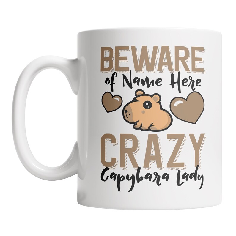 Personalized Capybara Mug: Custom Name, Crazy Capybara Lady Gift image 7