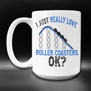 Funny Roller Coaster Mug: Theme Park Lover Gift