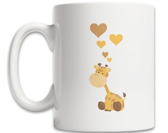 Cute Baby Giraffe Coffee Mug  - Love Giraffes Mug - Adorable Giraffe Mug - Baby Giraffe Gift - Cute Giraffe Mug - I Love Giraffes Gift