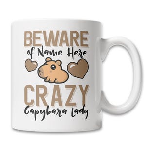 Personalized Capybara Mug: Custom Name, Crazy Capybara Lady Gift image 8